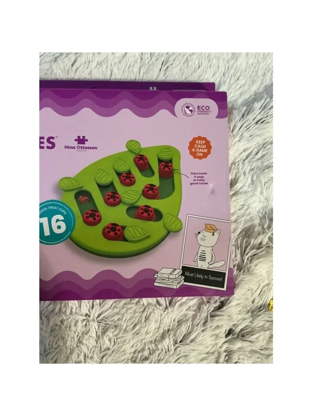 Nina Ottosson Catstages Buggin' Out Interactive Cat Food Puzzle Green/Red